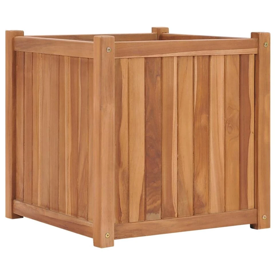 VidaXL Plantenbak Verhoogd 50x50x50 Cm Massief Teakhout 3 VidaXL Plantenbak Verhoogd 50x50x50 Cm Massief Teakhout