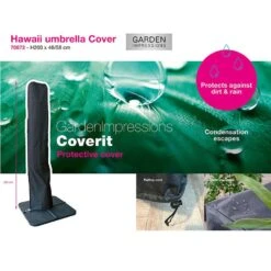 Garden Impressions Zweefparasol Ø3,5 M D. Grijs/zand Met Voet En Hoes -Tuinmeubelwinkel 1512448308 0103