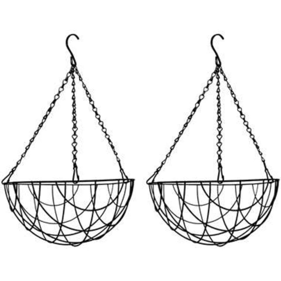 Merkloos Bloempot Hangmand - Zwart - Incl Ophangmateriaal - 35 Cm 4 Merkloos Bloempot Hangmand - Zwart - Incl Ophangmateriaal - 35 Cm - Afbeelding 2