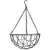 Merkloos Bloempot Hangmand - Zwart - Incl Ophangmateriaal - 30 Cm