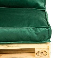 2L Home & Garden Palletkussen Velvet Donkergroen - 120 X 80cm -Tuinmeubelwinkel 1580155603 0103