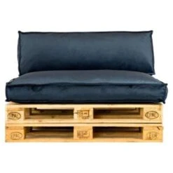2L Home & Garden Palletkussen Velvet Donkerblauw - 120 X 80cm -Tuinmeubelwinkel 1618102517 0102