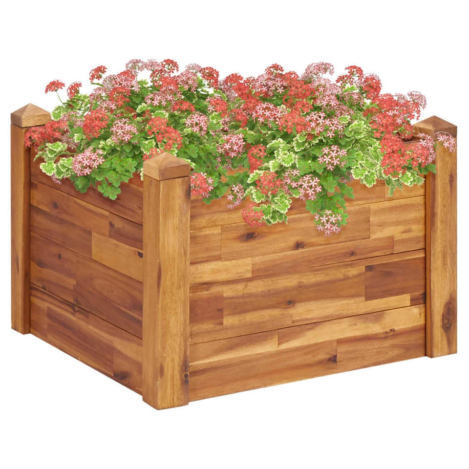 VidaXL Plantenbak Verhoogd 60x60x44 Cm Massief Acaciahout 3 VidaXL Plantenbak Verhoogd 60x60x44 Cm Massief Acaciahout