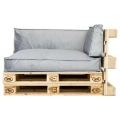 2L Home & Garden Palletkussen Velvet Lichtgrijs - 60 X 40cm -Tuinmeubelwinkel 1740069373 0103