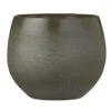 Mica Decorations Bloempot - Donkergroen- Keramiek - 18 X 15 Cm -Tuinmeubelwinkel 1754409984