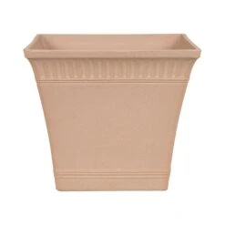 Beliani Plantenbak Voor Buiten PSATHA - Roze Stenenmix, Polyresin