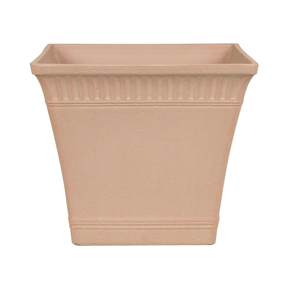 Beliani Plantenbak Voor Buiten PSATHA - Roze Stenenmix, Polyresin 3 Beliani Plantenbak Voor Buiten PSATHA - Roze Stenenmix, Polyresin