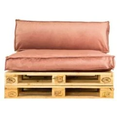 2L Home & Garden Palletkussen Velvet Oud Roze - 120 X 40cm -Tuinmeubelwinkel 1875070339 0102
