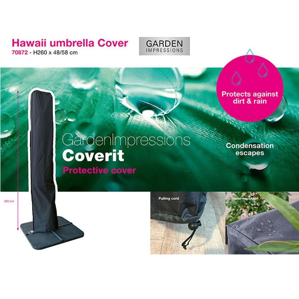 Garden Impressions Parasol Ø3,5 M D. Grijs/l. Grijs Met Voet En Hoes 5 Garden Impressions Parasol Ø3,5 M D. Grijs/l. Grijs Met Voet En Hoes - Afbeelding 3