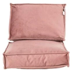 2L Home & Garden Loungeset Kussen Velvet Oud Roze - 60 X 60cm -Tuinmeubelwinkel 1890218049 0103