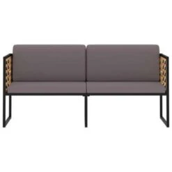 VidaXL Tuinbank Met Kussens 136 Cm Massief Acaciahout Donkergrijs -Tuinmeubelwinkel 18f88830431441e695ca3ecf0c2f62ac