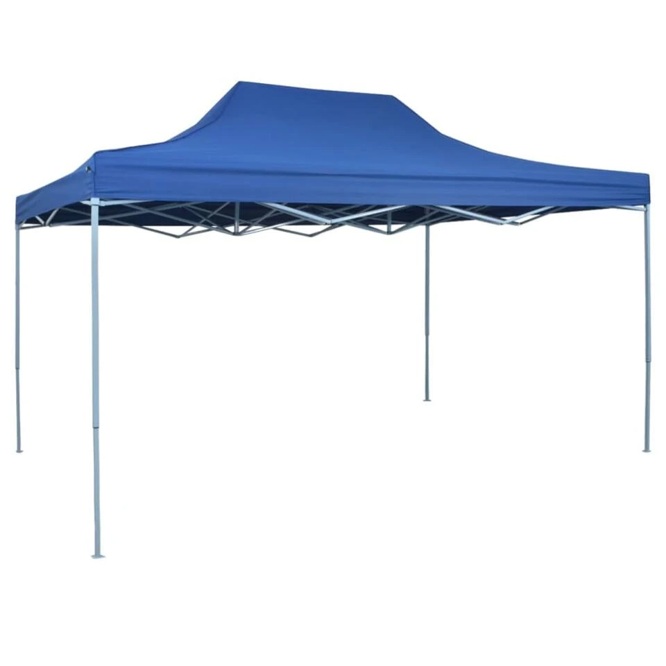 VidaXL Partytent Inklapbaar 3x4 M Staal Blauw 3 VidaXL Partytent Inklapbaar 3x4 M Staal Blauw