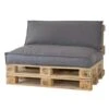 2L Home & Garden Rugkussen Metro Lounge Grijs - 120 X 40cm -Tuinmeubelwinkel 1963090474