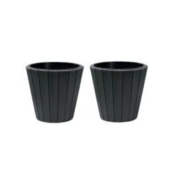 Merkloos Bloempot - Hout Look - Grijs - Kunststof - 40 Cm 7 Merkloos Bloempot - Hout Look - Grijs - Kunststof - 40 Cm -Tuinmeubelwinkel 1980488373 0102