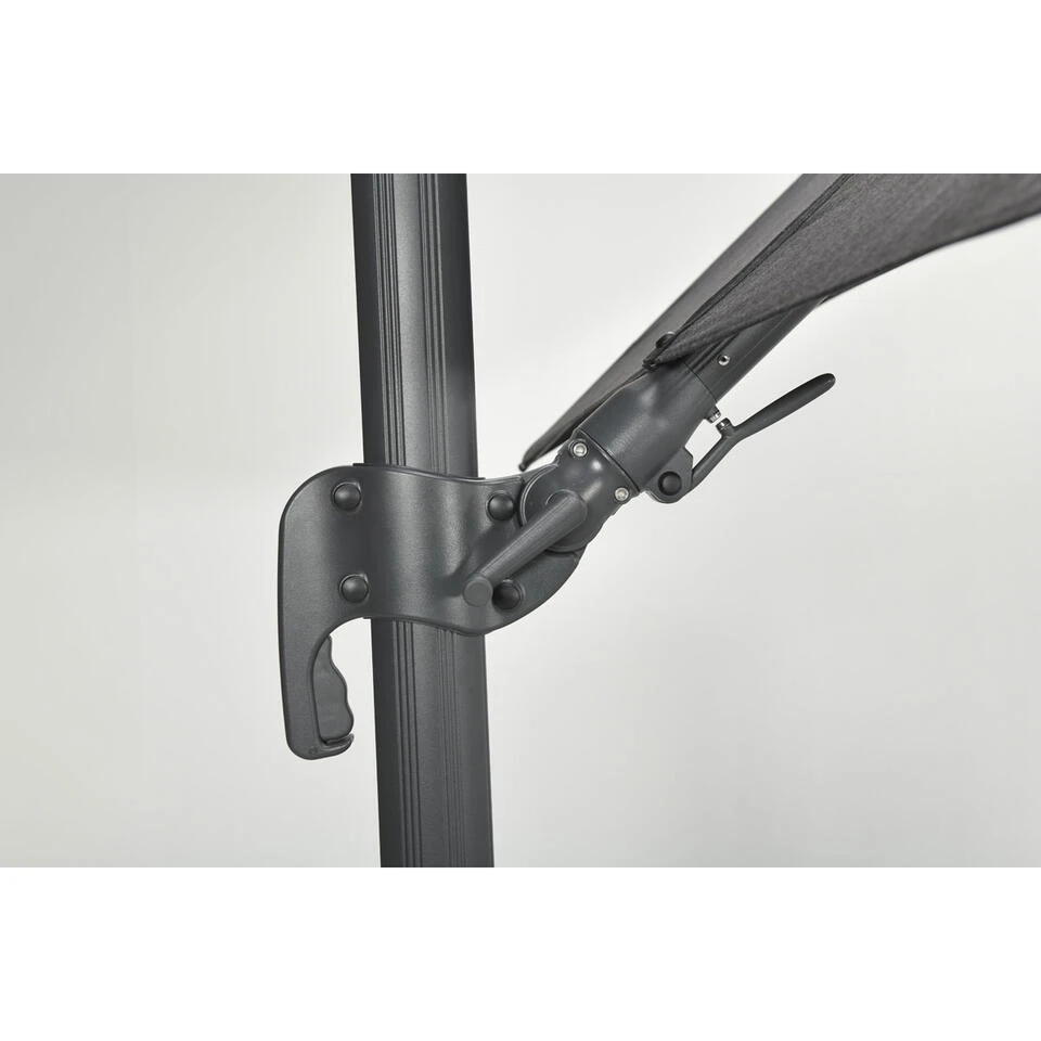 Garden Impressions Hawaii Big Pole Parasol 350x350 - D. Grijs - Zwart 6 Garden Impressions Hawaii Big Pole Parasol 350x350 - D. Grijs - Zwart - Afbeelding 4