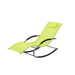 Beliani Tuinligstoel CARANO - Groen Staal, Textiel -Tuinmeubelwinkel 1991692749 0102