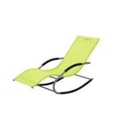 Beliani Tuinligstoel CARANO - Groen Staal, Textiel -Tuinmeubelwinkel 1991692749 0103