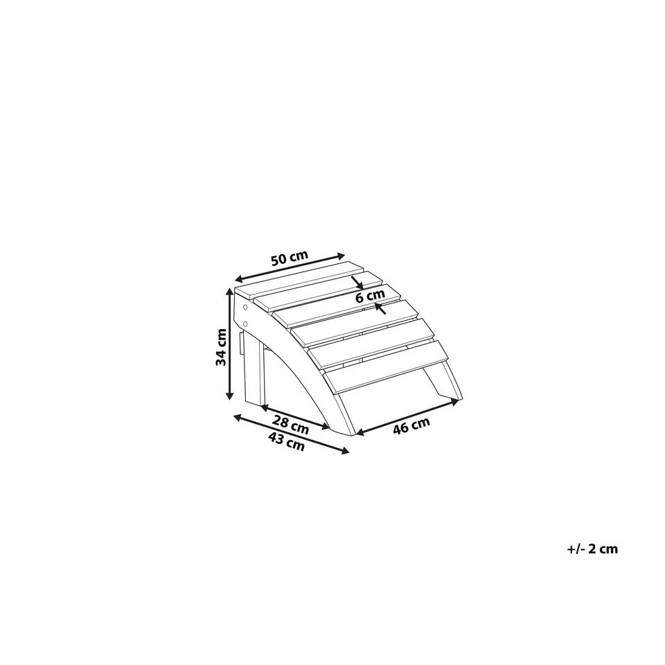 Beliani Voetenbankje ADIRONDACK - Lichte Houtkleur Kunsthout 5 Beliani Voetenbankje ADIRONDACK - Lichte Houtkleur Kunsthout - Afbeelding 3