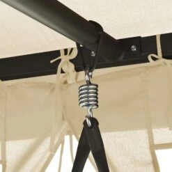 VidaXL Schommelbank Met Prieel Converteerbaar Crèmewit 7 VidaXL Schommelbank Met Prieel Converteerbaar Crèmewit -Tuinmeubelwinkel 2af6eb9b8b644281908274c49667bc42