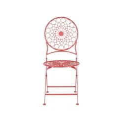 Beliani Tuinstoel SCARIO - Rood Ijzer -Tuinmeubelwinkel 3058554da0444b15ae7d23de48177257