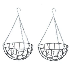 Nature Hanging Basket - Metaaldraad - Donkergroen - 16 X 30 X 30 Cm -Tuinmeubelwinkel 30e0322e15b045d2aab896ff42a8e09f 2