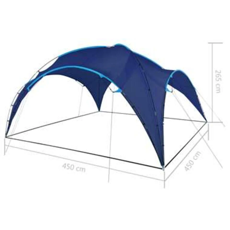 VidaXL Partytent Boog 450x450x265 Cm Donkerblauw 6 VidaXL Partytent Boog 450x450x265 Cm Donkerblauw - Afbeelding 4