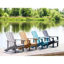 Beliani Tuinstoel ADIRONDACK - Lichte Houtkleur Kunsthout -Tuinmeubelwinkel 398dcd3adff443a8ae4204e47fc165ef