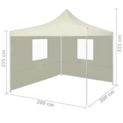 VidaXL Partytent Met 2 Zijwanden Inklapbaar 2x2 M Staal Crème 9 VidaXL Partytent Met 2 Zijwanden Inklapbaar 2x2 M Staal Crème -Tuinmeubelwinkel 3ddab33e9afe4217a3551fe2f4c35921