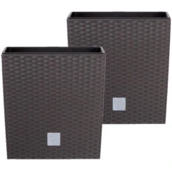 Prosperplast Plantenbak Rato - Bruin - Rotan - Kunststof - 26 Cm -Tuinmeubelwinkel 46335972b40041aaa7469b49a32b0024