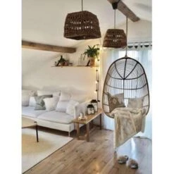 Beliani Hangstoel CASOLI - Beige Pe Rotan 9 Beliani Hangstoel CASOLI - Beige Pe Rotan -Tuinmeubelwinkel 469e0c47c6b4448d9e2f49d933312de7