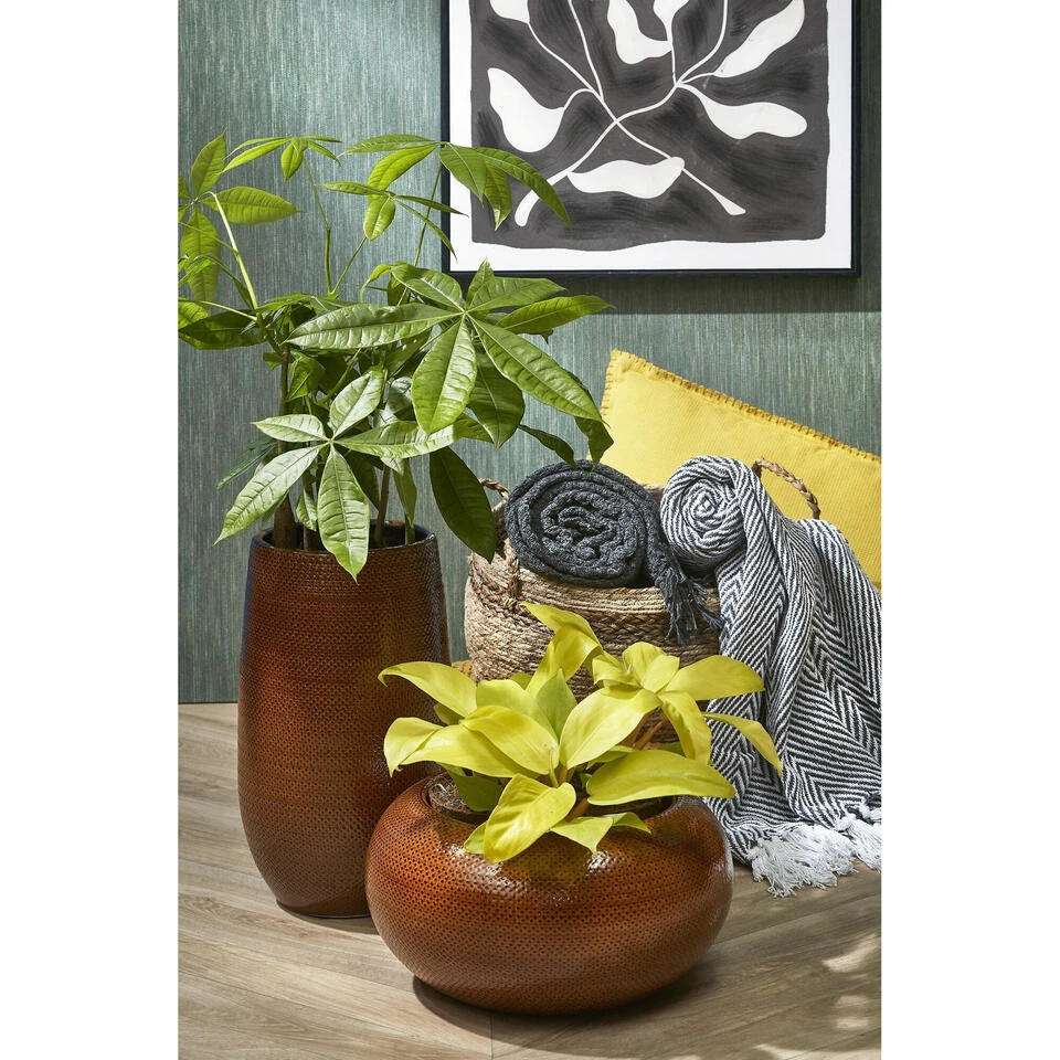 Mica Decorations Bloempot - Schaal - Okergeel - Keramiek - 32 X 16 Cm 6 Mica Decorations Bloempot - Schaal - Okergeel - Keramiek - 32 X 16 Cm - Afbeelding 4