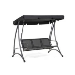 Beliani Schommelbank BOGART - Zwart Mesh 9 Beliani Schommelbank BOGART - Zwart Mesh -Tuinmeubelwinkel 48ce20f3c94f406f8ad242f1047a7ae6