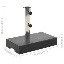 VidaXL Parasolvoet Rechthoekig 25 Kg Graniet Zwart -Tuinmeubelwinkel 4902d036e4914cbaaf5c1bfd3b4115b2