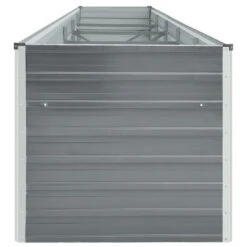 VidaXL Plantenbak Verhoogd 400x80x45 Cm Gegalvaniseerd Staal Grijs -Tuinmeubelwinkel 4b4c3983bed1456fa7262895e94d876a