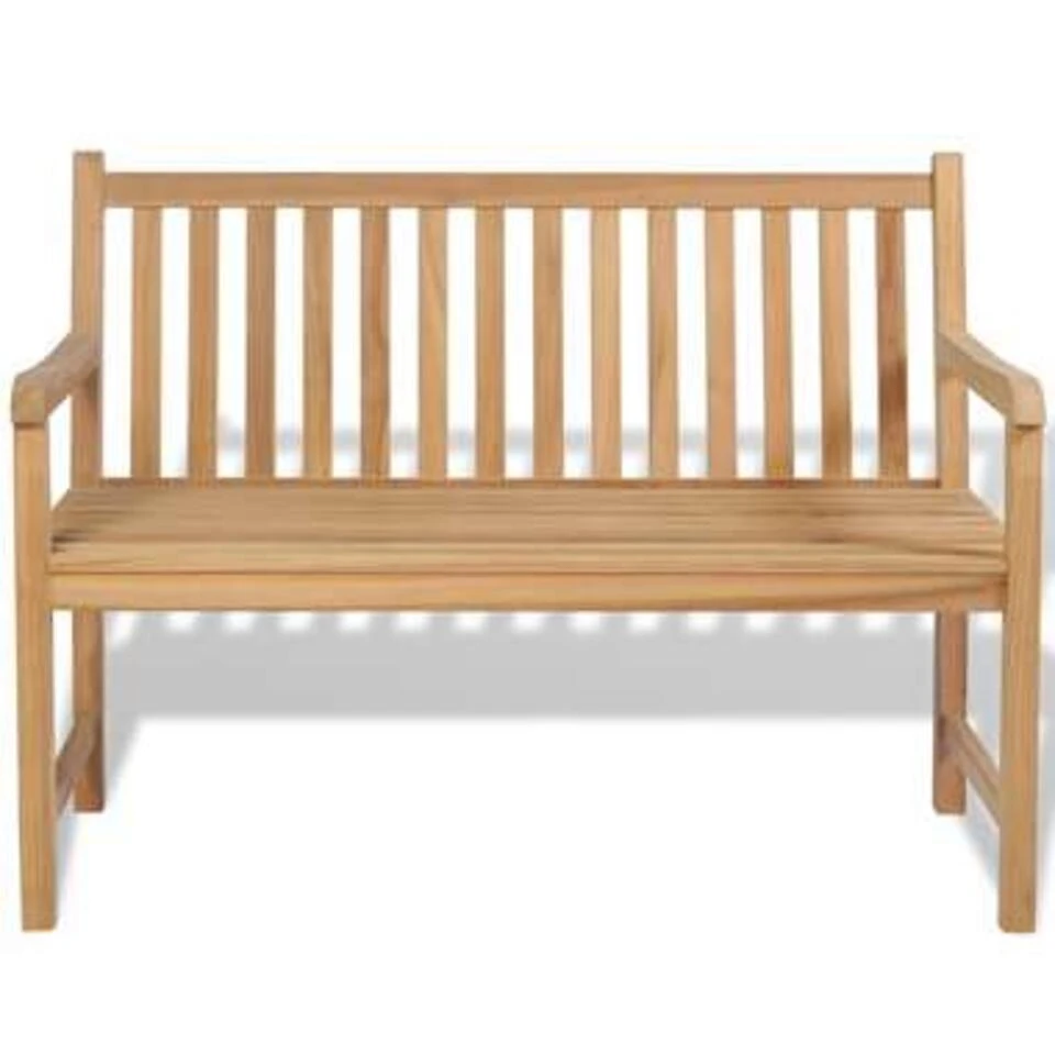 VidaXL Tuinbank 120 Cm Teakhout 4 VidaXL Tuinbank 120 Cm Teakhout - Afbeelding 2