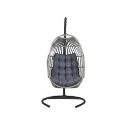 Beliani Hangstoel SESIA - Grijs Polyester, Pe Rotan 9 Beliani Hangstoel SESIA - Grijs Polyester, Pe Rotan -Tuinmeubelwinkel 4ec4e740c85e4b768d5972423f26bdbc