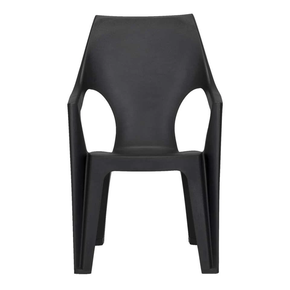 Keter - Stapelstoel Dante Hoge Rug - Donkergrijs - 89x57x57 Cm 4 Keter - Stapelstoel Dante Hoge Rug - Donkergrijs - 89x57x57 Cm - Afbeelding 2