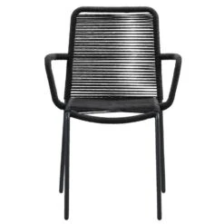 Le Sud Stapelstoel Lunas - Zwart -Tuinmeubelwinkel 50105243 0100