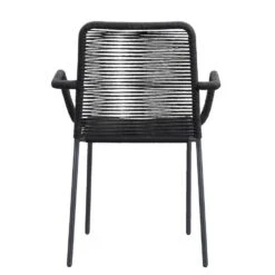 Le Sud Stapelstoel Lunas - Zwart -Tuinmeubelwinkel 50105243 0900