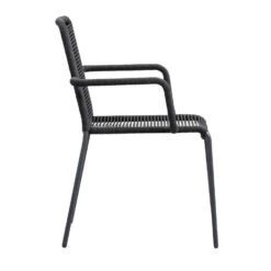 Le Sud Stapelstoel Lunas - Zwart -Tuinmeubelwinkel 50105243 8000