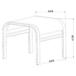 Le Sud Voetenbankje Cannes - Mat Grijs -Tuinmeubelwinkel 50155486 9100