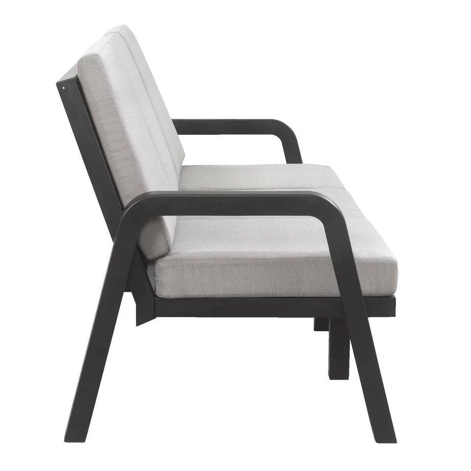 Hartman Loungebank 3-zits - Antraciet - 93x191x84 Cm - Incl. Kussens 6 Hartman Loungebank 3-zits - Antraciet - 93x191x84 Cm - Incl. Kussens - Afbeelding 4