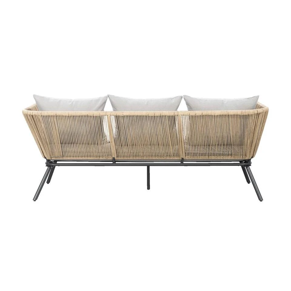 Loungebank Almeria - Naturel/antraciet - 75x200x75 Cm 5 Loungebank Almeria - Naturel/antraciet - 75x200x75 Cm - Afbeelding 3