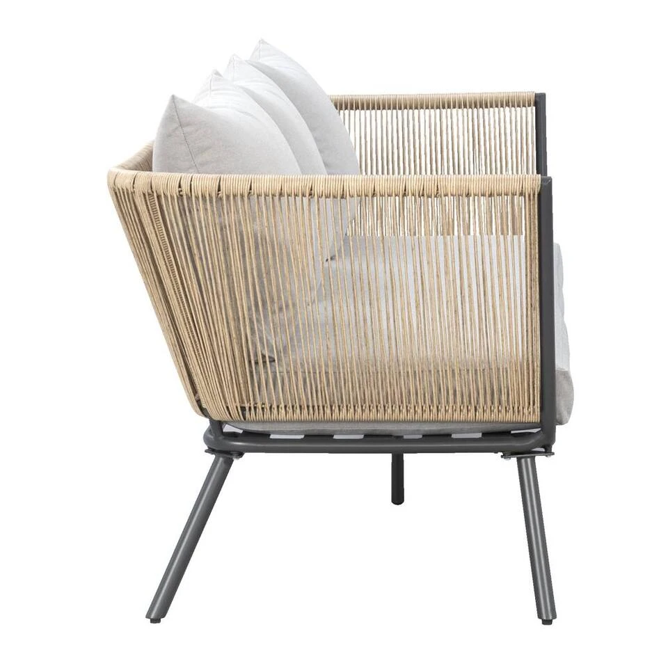 Loungebank Almeria - Naturel/antraciet - 75x200x75 Cm 6 Loungebank Almeria - Naturel/antraciet - 75x200x75 Cm - Afbeelding 4