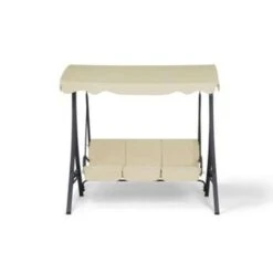 Beliani Schommelbank GARBO - Beige Polyester -Tuinmeubelwinkel 502bf623068d42478e7d8a93103e0fa9
