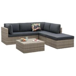 Loungeset Malaga - Grijs - 4-delig 9 Loungeset Malaga - Grijs - 4-delig -Tuinmeubelwinkel 50405074 0332