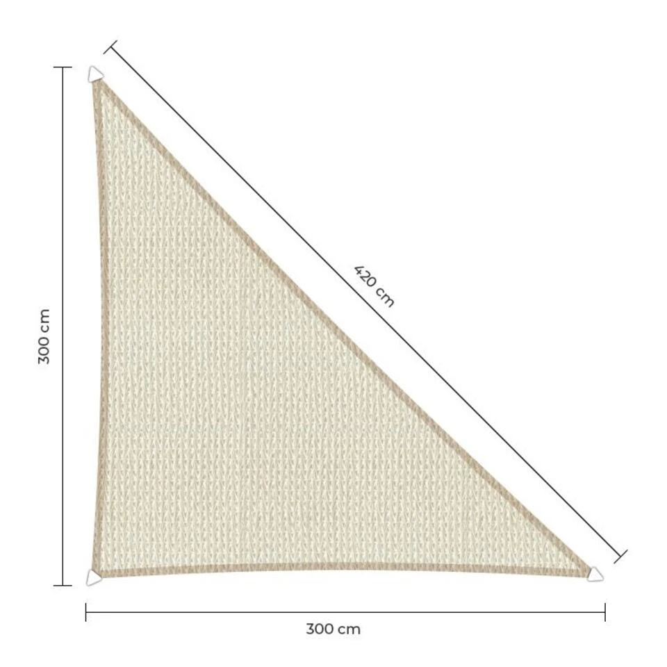 Sunfighters 90 Graden Driehoek 3x3x4,2 Ivoor 4 Sunfighters 90 Graden Driehoek 3x3x4,2 Ivoor - Afbeelding 2