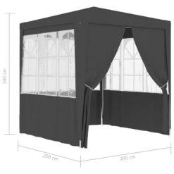 VidaXL Partytent Met Wanden Professioneel 90 G/m² 2,5x2,5 M Antraciet -Tuinmeubelwinkel 54a342085abe4c2ab7ab4f142b8071b3