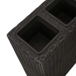 VidaXL Plantenbak Verhoogd Met 4 Potten 2 St Poly Rattan Zwart 9 VidaXL Plantenbak Verhoogd Met 4 Potten 2 St Poly Rattan Zwart -Tuinmeubelwinkel 54c8a139d52e475b893a2f7be6257a03
