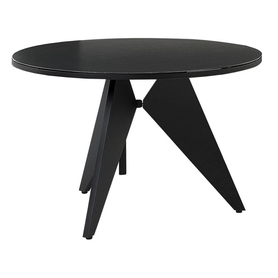 Beliani Ronde Tafel OLMETTO - Zwart Aluminium 6 Beliani Ronde Tafel OLMETTO - Zwart Aluminium - Afbeelding 4